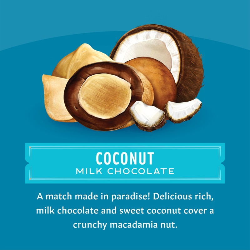 Mauna Loa Premium Chocolate Covered Macadamia Nuts, Milk Chocolate Coconut,
