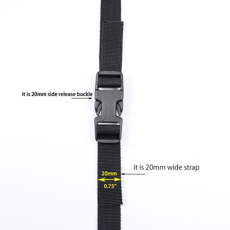 Ahijklmn Plastic Side Release Buckle Clips 20mm Heavy Duty Plastic
