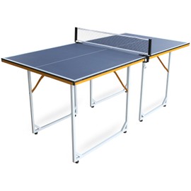 Zyerch Table Tennis Table - 6ft Mid-Size Table Tennis Game Set Indoor/Outdoor Portable Table Tennis Game with Net, 2 Table Tennis Paddles and 3 Balls