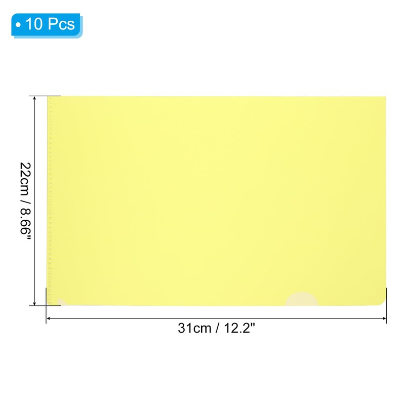 PATIKIL L Type Folders 10 Pack A4 Plastic File Project