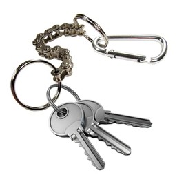 World Trade 17cm Key Chain Key Chain Security Purse with Lobster Clasp Metal Motorcycle Chain Jeans Biker Punk Hip Hop, steel