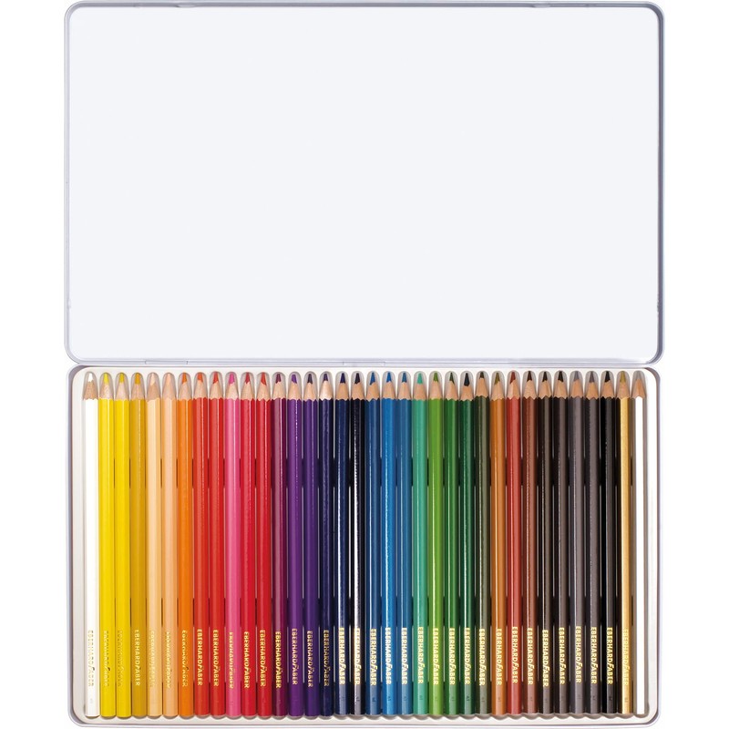 Eberhard Faber 514836 Colouring Pencil, Hexagonal, Pack of 36, Tin
