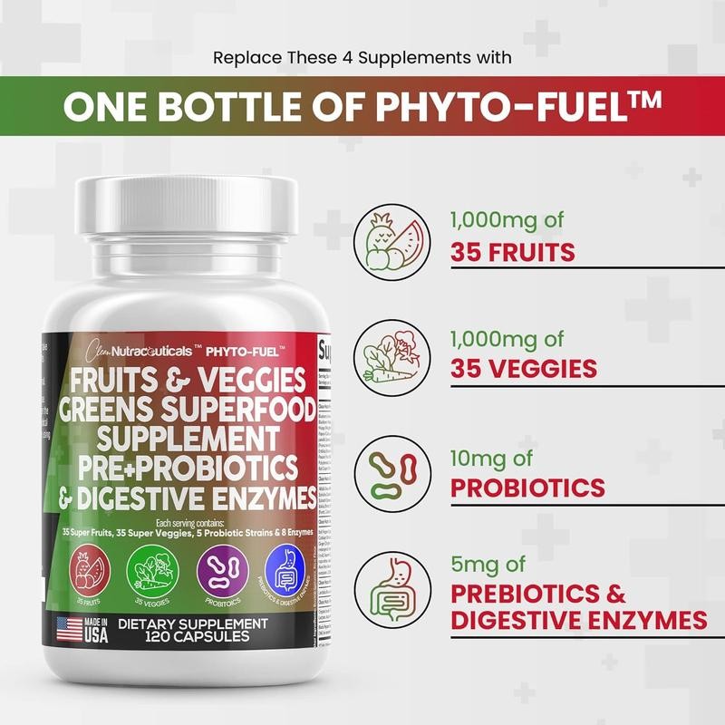 Fruits & Veggies Supplement Reds & Greens | 70+ Fruit