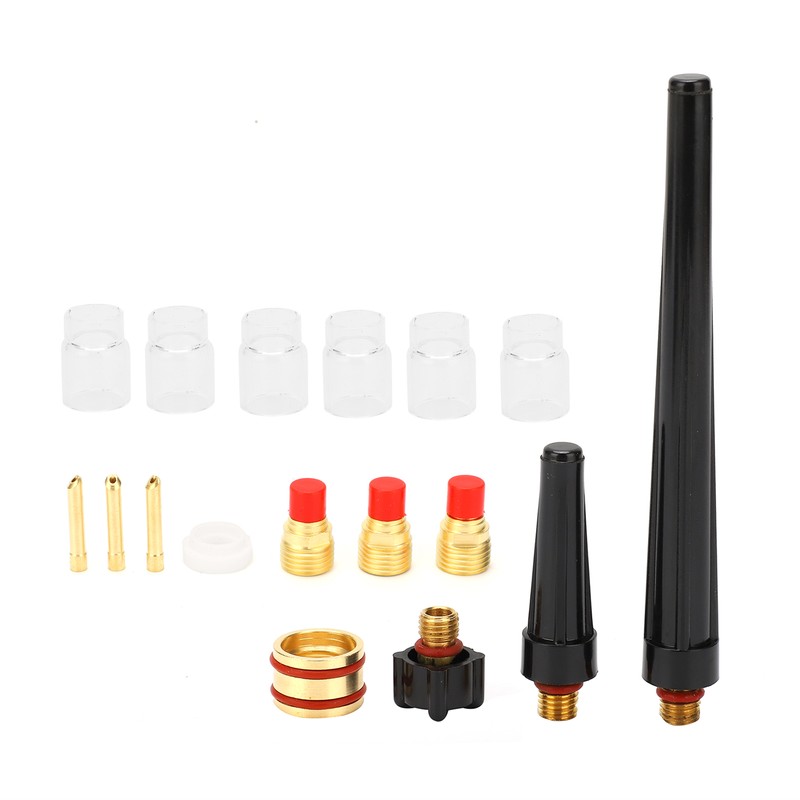 Welding Torch Accessories Kit Glass Cup Nozzle Tungsten Clamp Kit
