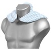 Neck Pillow with Stand-Up Collar Organic Fabric Light Blue /