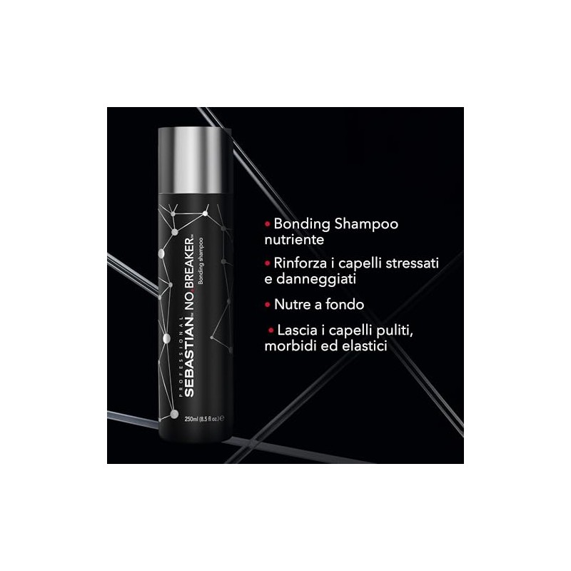 Sebastian Professional No Breaker Shampoo Reparador Sin Parabenos, Vegano 1L