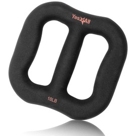Yes4All - Mancuerna multifuncional de neopreno 3 en 1, con núcleo sólido, curva ergonómica, color negro                                               