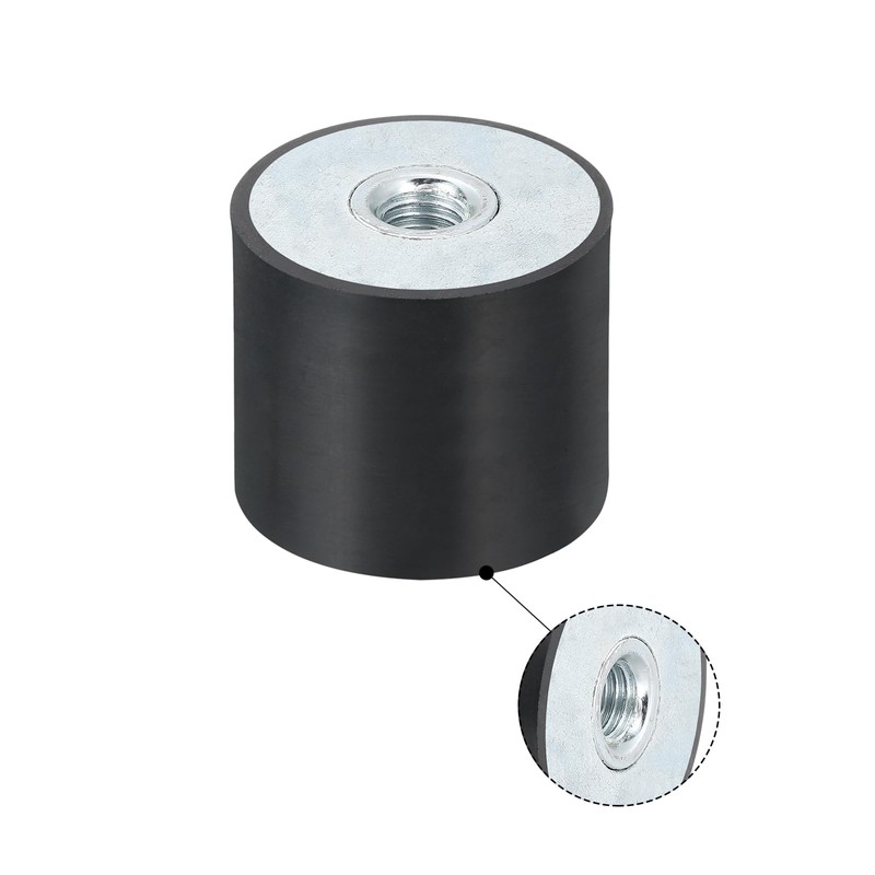 sourcing map 40 x 35mm M10 Thread Female Rubber Mounts,