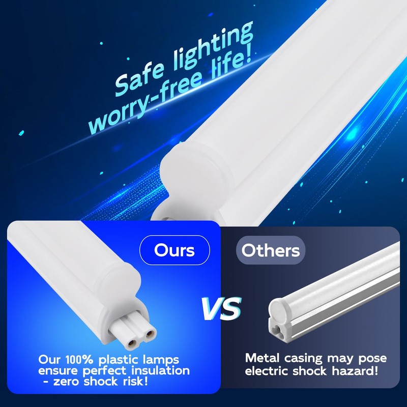 hykolity 10 Pack LED Shop Light 4FT, T5 Integrated Single