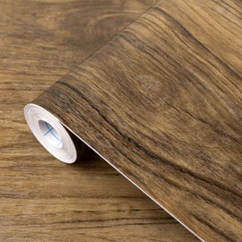 Aekenr Wood Grain Contact Paper for Countertop Cabinets, 15.7"x118" Brown Peel and Stick Wallpaper, Distressed Vintage Vinyl Roll Removable Self-Adhesive Wallpaper