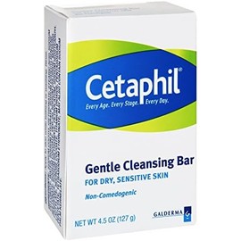 Cetaphil Gentle Cleansing Bar, Hypoallergenic, 4.5 Ounce (Pack of 6)