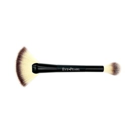 EVE PEARL Dual Brush Crease Blender Fan Highlighter Blush Contour Hypoallergenic Synthetic Easy Control And Blend Makeup Brushes (204 Fan Highlighter)
