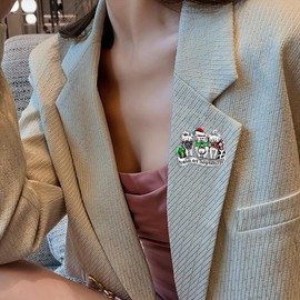 Cute Three Little Kittens Friend Are The Greatest Gift Christmas Brooches for Women Girls Men Crystal Enamel Costumes Lapel Pin Dress Accessories Holiday Party New Year Gifts for Cat Pet Lover, Metal,