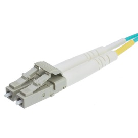 CableWholesale Aqua Blue 10 Gbit Fiber Optic Cable, 7 Meter (22.9 feet) LC to LC Lucent Connector Duplex 50/125 OM3 Multi-Mode Fiber Optic LC-LC Optical Connection Cable