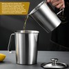 WANDGU 1 Litre Stainless Steel Measuring Jug: Milk Jug Made