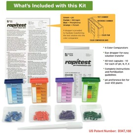 Luster Leaf 1601 Rapitest Test Kit for Soil pH, Nitrogen, Phosphorous and Potash, Twо Расk