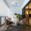GEADI Modern LED Ceiling Light Fixtures, 20W Chrome Chandelier Lighting,