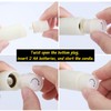CozierGlow Flameless Vertical Stripes Taper Candles Flickering with Remote and