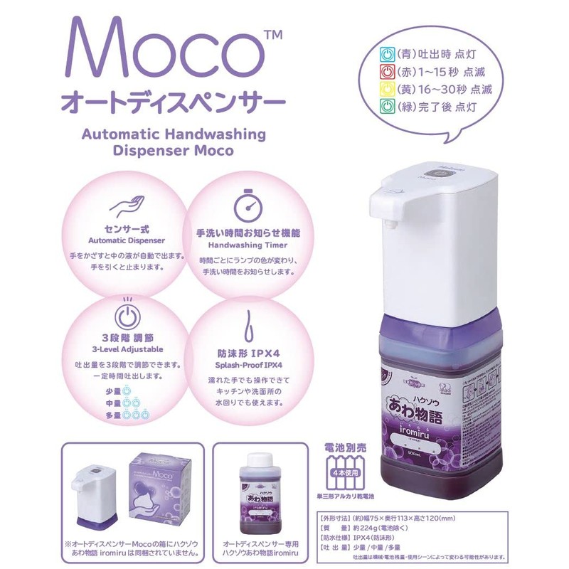 Hakuzou Medical Moco 1850271 (HKM-100P) Auto Dispenser, White