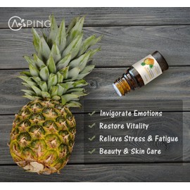 AOPING Pineapple Essential Oil - 100% Pure Organic Natural Plant (Ananas comosus) Pineapple Oil for Diffuser, Aroma, Spa, Massage, Yoga, Perfume, 0.33oz