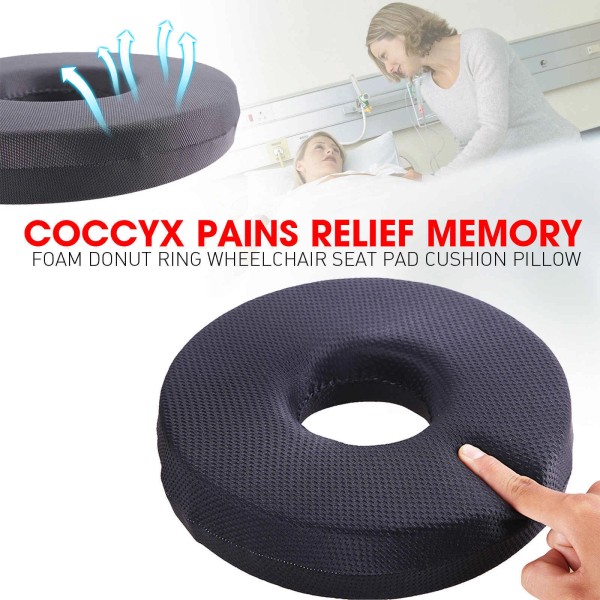 Coccyx Pains Relief Memory Foam Donut Ring Wheelchair Seat Pad