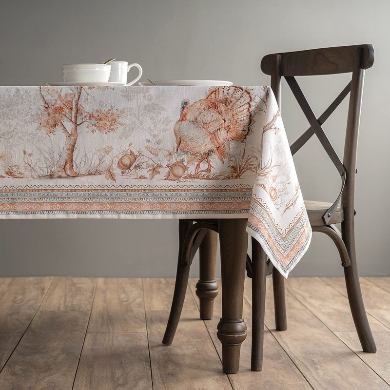 Maison d' Hermine Giving Thanks 100% Cotton Tablecloth Kitchen Dining