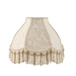 Aspen Creative 30346 Transitional Scallop Bell Shape Lamp Shade in Light Yellow, 4'' Top x 10'' Bottom x 7'' Slant,Slip UNO 33mm