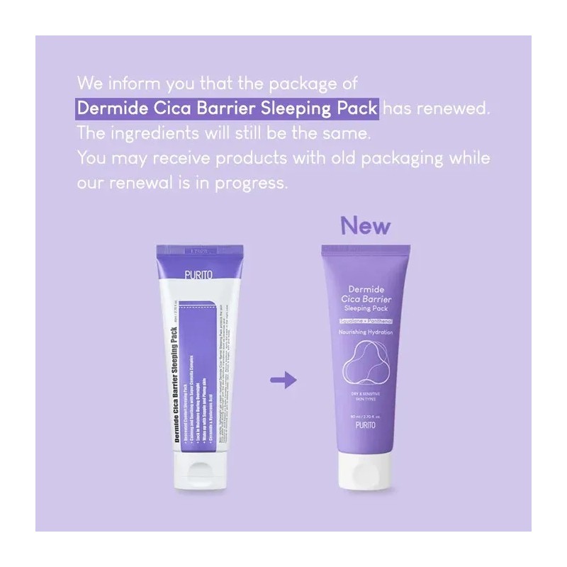 Purito Dermide Cica Barrier Sleeping P Crema (repara, Calma) Todo