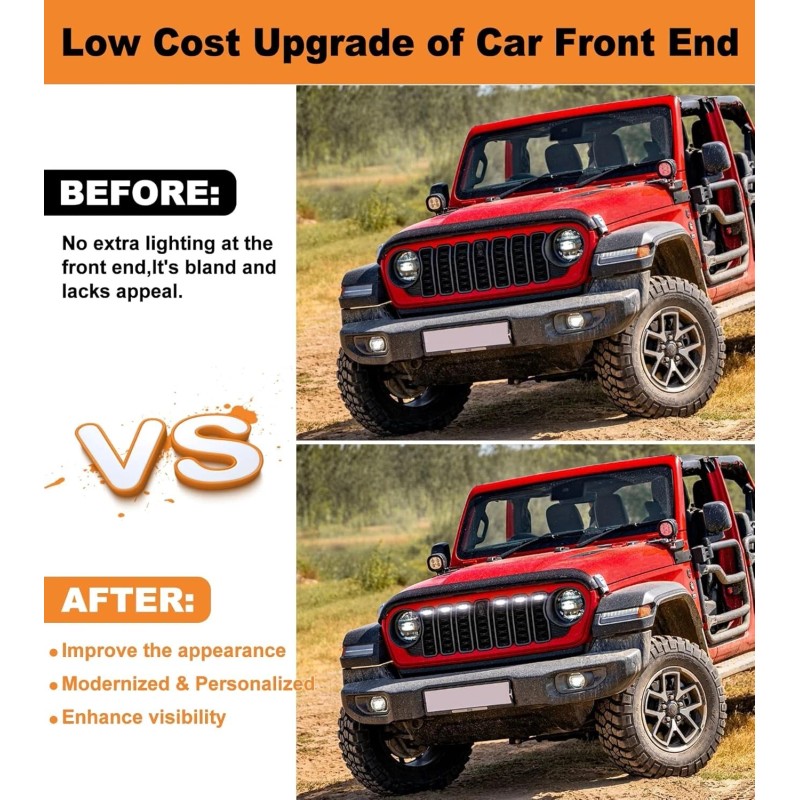 Sidi Grill Lights for 2024 Jeep Wrangler JL JLU Grill