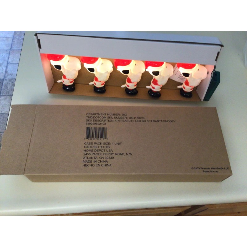 The Home Depot 4 In. 5-Light White Peanuts Led Battery