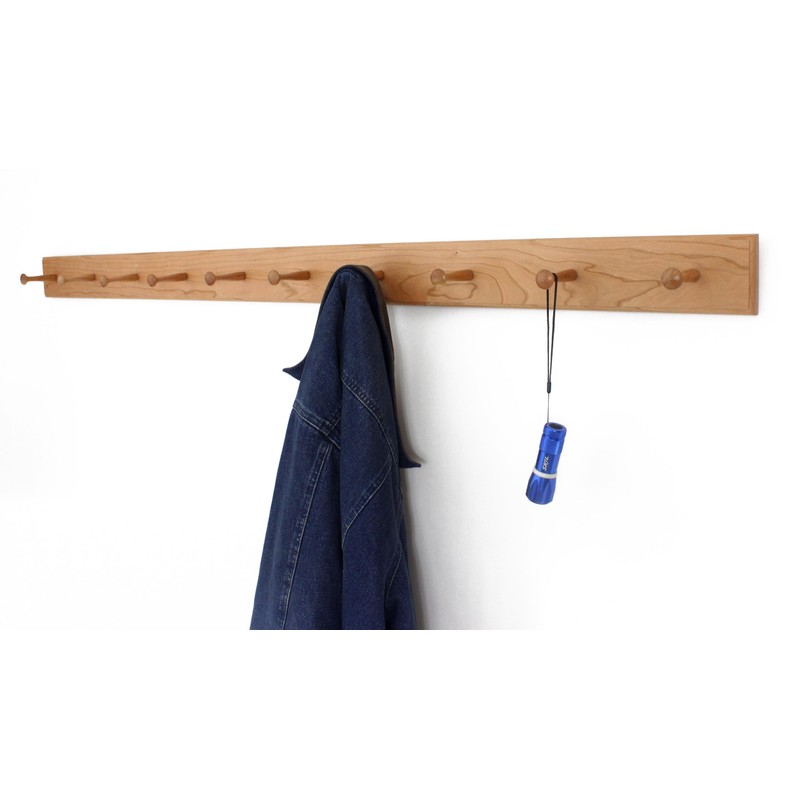 Solid Cherry Shaker Peg Racks (Natural, 41" x 3.5" with