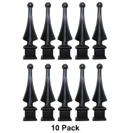 5/8" Black Spire Finial Topper Fence Topper for Wrought Iron Picket Fence (10)