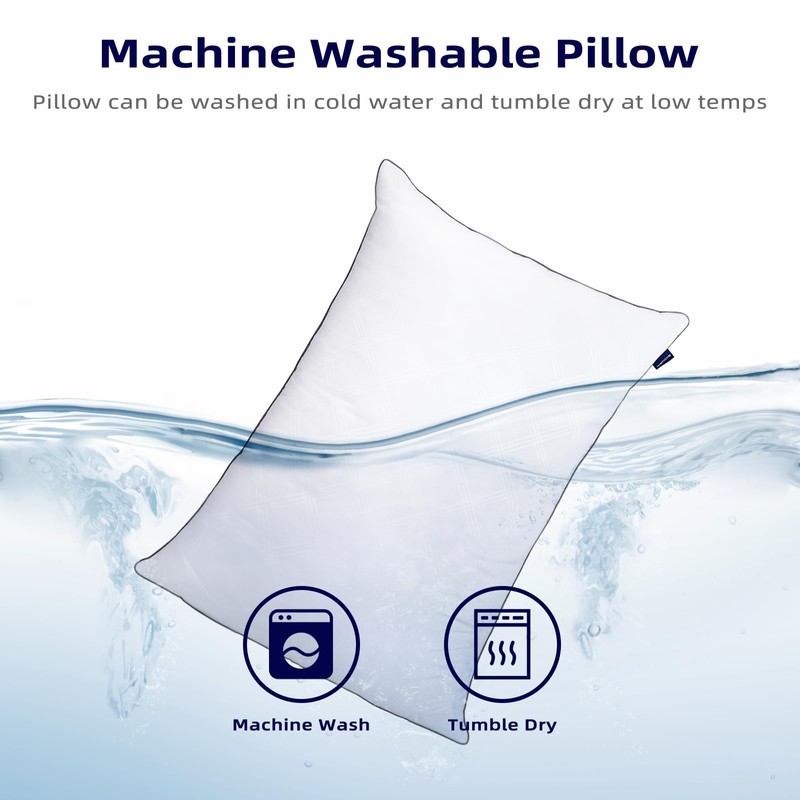 Wellos WL-PL-BS0 Bed Pillows, Queen (U.S. Standard), White