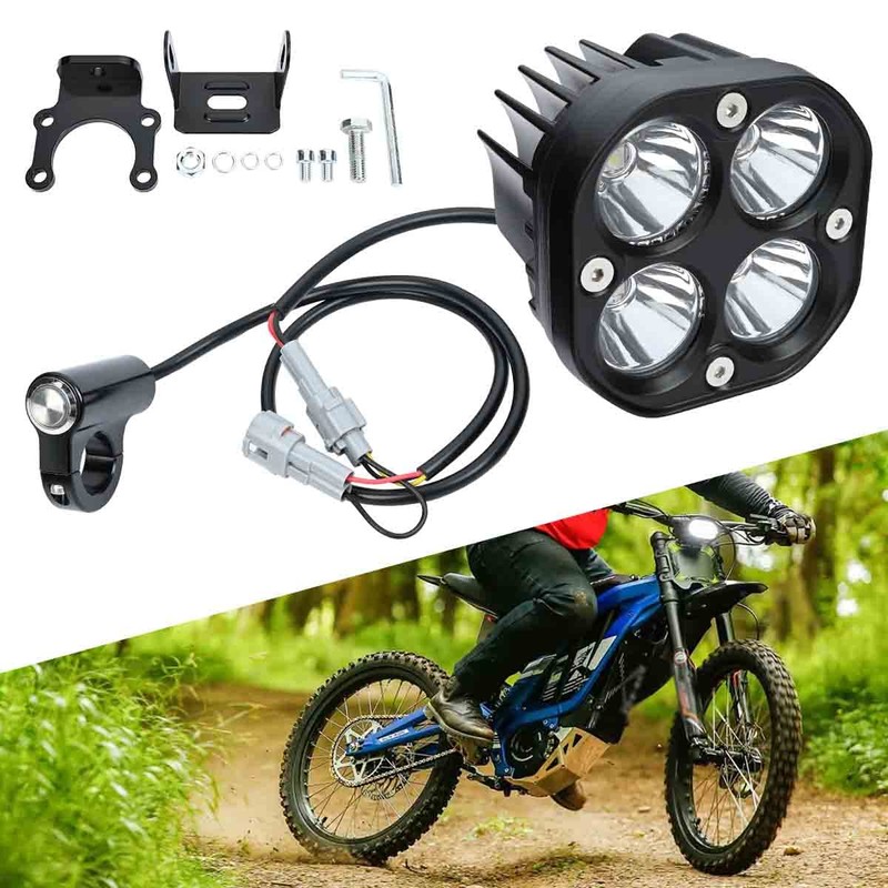 BILLFARO Upgraded Motorcycle Headlight Front Headlamp Bright Lamp,Plug N Play