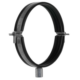 TURvent 5 inch Pipe Hanger - Galvanized Steel Mounting Bracket - Duct Clamp with Rubber Gasket and M8/M10 Thread - Metal Support Brackets for Ducting HVAC System