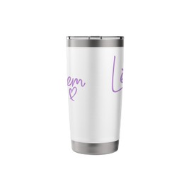 Let Them Heart Script Lavender Purple Women Let Them Stainless Steel Insulated Tumbler