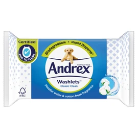Andrex Classic Clean Washlets, 40 Wipes (Pack of 1)