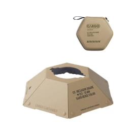 Cargo Container Hexagon Shade CARGO CONTAINER HEXAGON SHADE DUAL LIGHT OPTIONS CUSTOMIZED LANTANK SHADE HANGER CLAMP HANGING OUTDOOR CAMPING WITH CASE (SAND BEIGE)