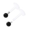 KJM Fashion Monroe Earrings Transparent Bioflex Labret 1.2 mm 16