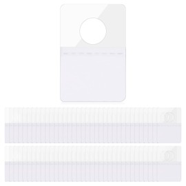 300 Pcs Hang Tabs Clear Hang Tags Round Hole Self-Adhesive Hanging Tabs Plastic Sticker Display Tabs Sticky Tabs for Wall Hanging for Merchandise Retail Displays