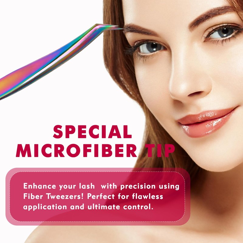 Lash Tweezers for Eyelash Extensions – Precision Fiber Tip Grip