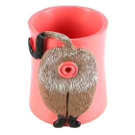 Laroal Funny Cat Butt Yarn Bowl Weird Cat Bum Yarn Bowl Cat Yarn Artwork Yarn Holder with Hole Knitting Basket for Desk Bedroom