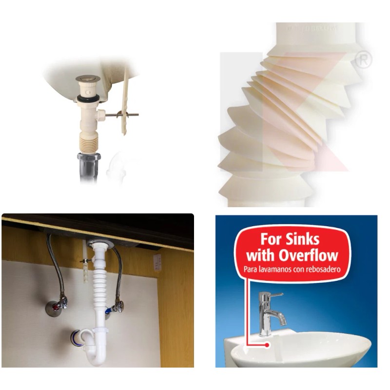 Keeney Chrome Bathroom Decorative sink drain 1-1/4-in x 12''