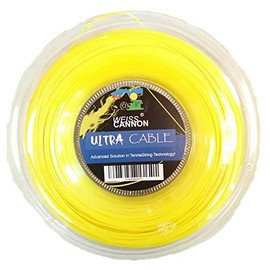 Weiss Cannon Unisex - Adult Ultra Cable String Roll 200m Yellow Tennis String, Yellow