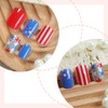 4th of July Glitter Press on Nails Short Square False