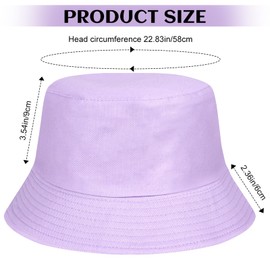 flintronic Fischerhut Bucket Hat, Unisex Baumwolle Hut, Faltbarer Fischerhüte, Outdoor Sommerhut Sonnenhut, Reversibel Freizeithut für Wandern Camping Reisen Angeln (Lila)