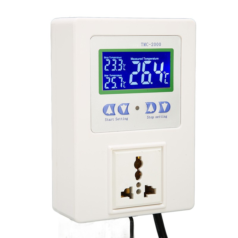 Digital Temperature Controller LCD Display Heating Cooling Thermostat Controller for