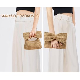 Huralona Women Straw Woven Clutch Purse Pleated Handbag for Summer Beach Vacation Straw Shoulder Crossbody Bag (Rainbow5)