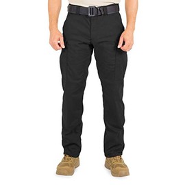 First Tactical Men’s V2 BDU Pants – Double Ripstop Fabric, DWR Water & Stain Resistant, Black, 34W x 30L
