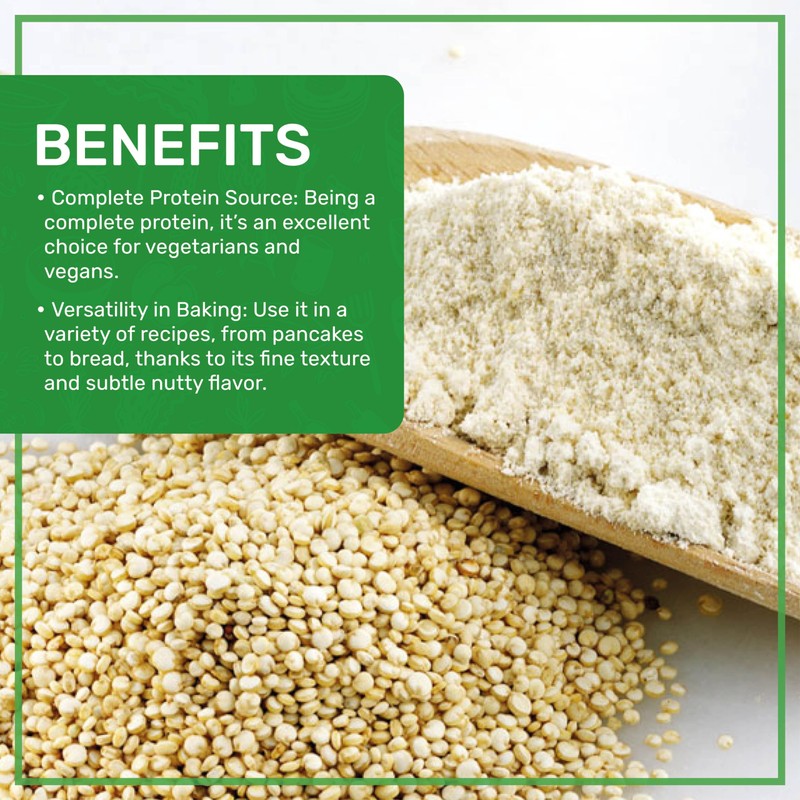 Jiva Organics Premium Quinoa Flour 2 LB Bag - Gluten